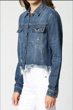 Hidden Dark Wash Cropped Fitted Jacket