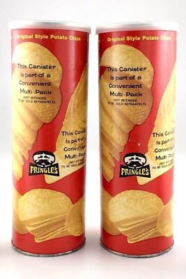 1970s 2 Vintage Pringles Original Style Potato Chips Empty