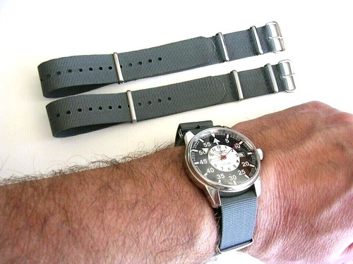 NATO G10 ® British Admiralty Grey prem Nylon watch band RAF strap Bond IW SUISSE - Picture 4 of 8