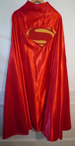 LONG SUPERMAN SATIN COSPLAY CAPE - Picture 5 of 6
