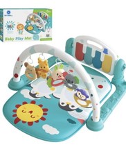 Baby Gym Play Mat, Kick and Play Piano Mat for Infants, Tummy Time Mat Activity