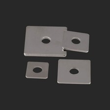 M3 M4 M5 M6 M8 M10 M12 M16 Square Flat Plated Washers - A2 304 Stainless Steel