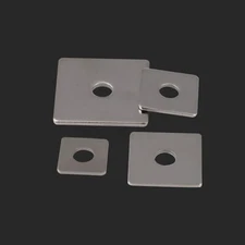 M3 M4 M5 M6 M8 M10 M12 M16 Square Flat Plated Washers - A2 304 Stainless Steel