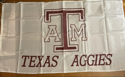 TEXAS A&M AGGIES NEW WHITE and MAROON 3x5ft FLAGS