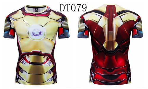 Herren T-Shirts Marvel Avenger Superhero 3D bedruckt T-Shirt Sport Fitnessstudio kurzarm - Bild 32 von 32