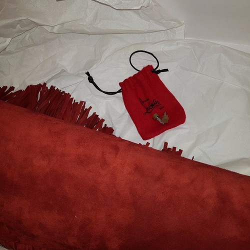 1985€ * CHRISTIAN LOUBOUTIN Interlopa 160 Fringed Red Knee Boot FR 40 US 10 UK 7 - Imagen 9 de 11