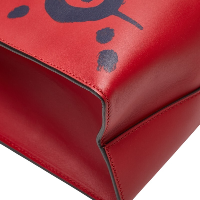Gucci Ghost 2WAY Handbag Tote Bag Red Navy 414476 Authentic