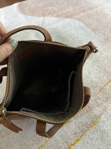 Madewell Mini Transport Tote Brown Leather Handbag - Picture 6 of 8