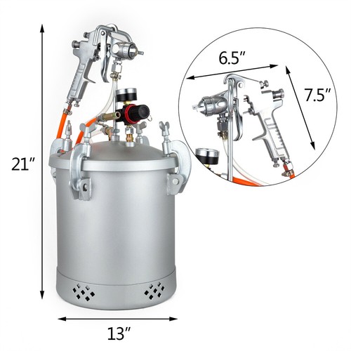 10L Druckbehälter Farbspritzpistole Farbbehälter Lackierpistole Lackpistole DHL - Bild 2 von 12