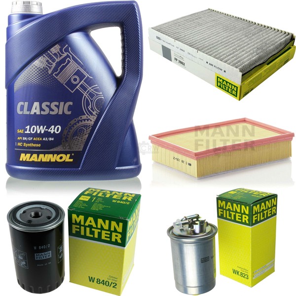 MANN-FILTER Inspektionspaket Mannol 5L Classic 10W-40 FüR Vw Polo Variant 1.9-image
