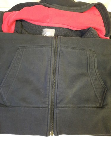 Nike Hoodie Jacket Youth XL 18-20 Pullover Black Red Fleece Lined Full Zip - Picture 10 of 12