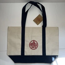 NEW Trader Joe’s Canvas Tote Bag Reusable Limited Edition Blue