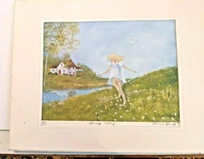 LOUISE KENNEDY Hand Signed & Numbered Print SPRING FLING 21/100 1981 Wall Art
