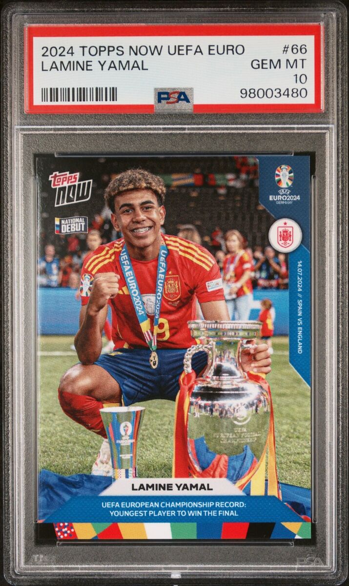 Lamine Yamal PSA 10 2024 Topps Now UEFA #66 Rookie Card RC Lamine Yamal PSA 10 2024 Topps Now UEFA #66 Rookie Card RC