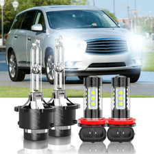4x Hid Headlight Low Beam Led Fog Light Bulbs Kit For Infiniti Qx70 2014-2017