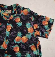 VTG Paradise Found Honolulu Made in Hawaii USA Rare Tropical Pineapple XL Rayon