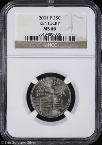 2001-P 25c Kentucky State Quarter NGC MS 66 | Uncirculated UNC BU