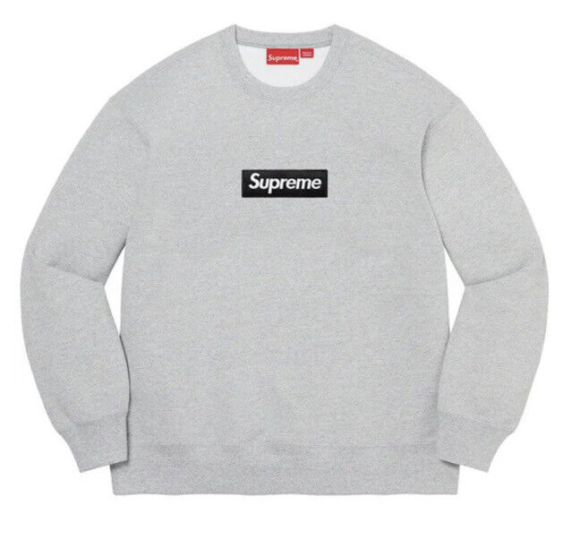 Supreme BOX LOGO Crewneck Sweatshirt Heather Grey Size XXL NEW DS SEALED  FW22