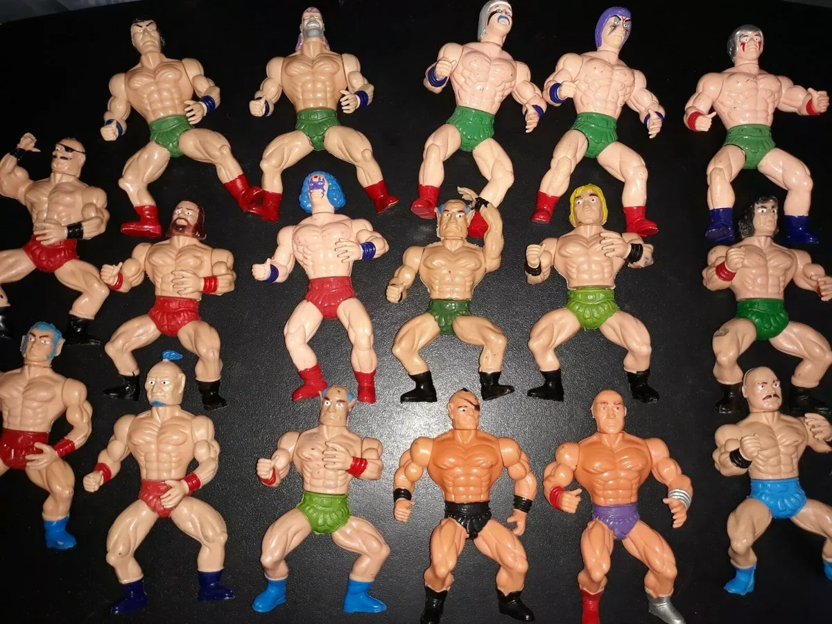 Lot of 17 Vintage Generic Wrestling Figures / Wrestlers - 1980s & 1990s RARE