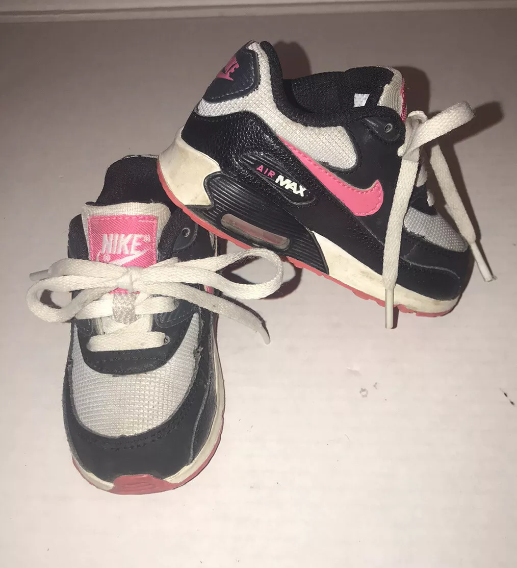 Nike Air 90 Black And Pink Tennis Shoes Toddler | eBay