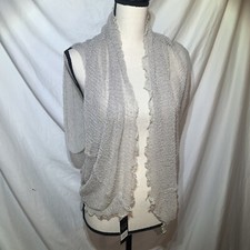 Memories Acrylic Scarf Poncho Twist Wrap Lite Weight Khaki Beige NWT C1