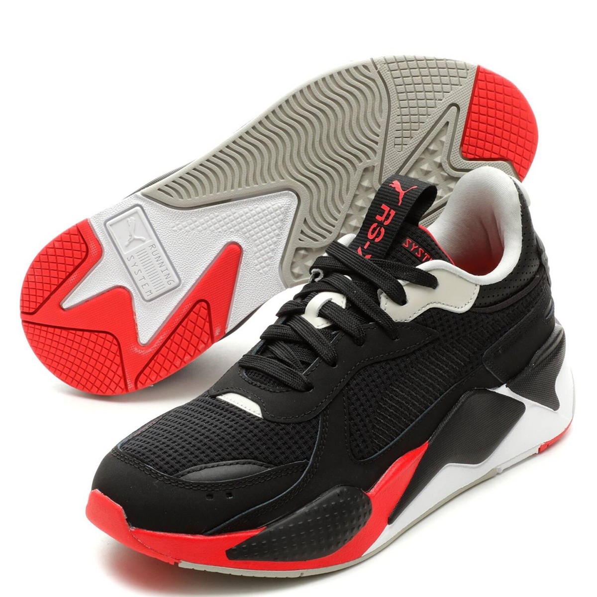 PUMA RS-X ROAD 38688501 BLACK RED MEN'S RUNNING CASUAL SHOES AUTHENTIC