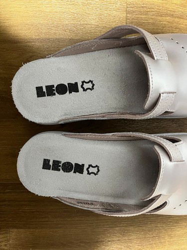 LEON PU156 Pearl Womens Leather Slip On Mules Sandals, EXH, EU 39,UK 5.5 - 第 3/4 張圖片
