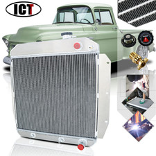 4 Row Aluminum Radiator Fit 1955-1959 1956 57 Chevy Truck Pickup Ls Engine Swap 4 Row Aluminum Radiator Fit 1955-1959 1956 57 Chevy Truck Pickup Ls Engine Swap