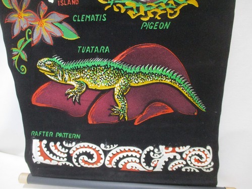 Vintage Black Velvet New Zealand Banner Wall Hanging - Picture 5 of 10
