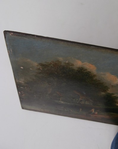Pintura al óleo del siglo XIX con etiqueta de ciudad natal del artista HUDSON RIVER SCHOOL THOMAS COLE - Imagen 4 de 12