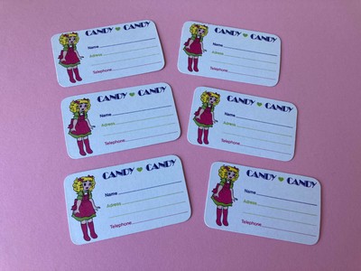VINTAGE LOT OF 6 CANDY CANDY MINI CARDS ADDRESS CARDS 80'S NEW ANIME