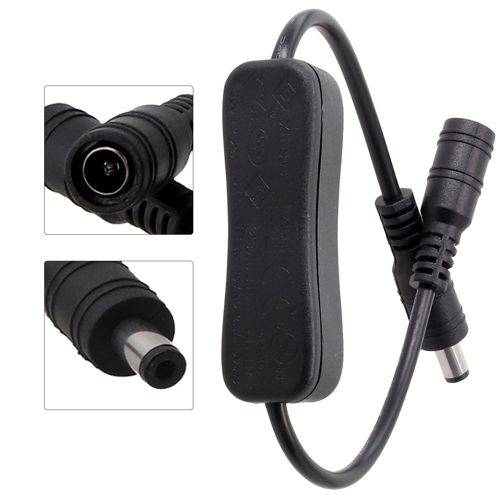 For LED On/Off Switch Cable Easy Installation 5 5x2 1mm Connector 6A ...