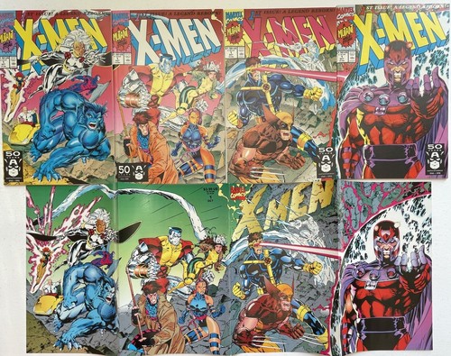 X-MEN #1. Complete Set of 5 Jim Lee Covers. KEY Issue. High Grade. Marvel 1991.