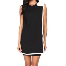 Ted Baker Elija Bow Double Layer Shift Dress Black Cocktail Womens 5 US 12