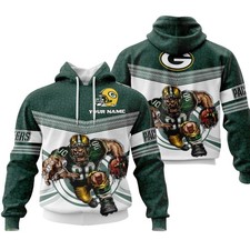 Personalized Green Bay Football Team Packerss 3D Hoodie, Unisex Adults S-5XL