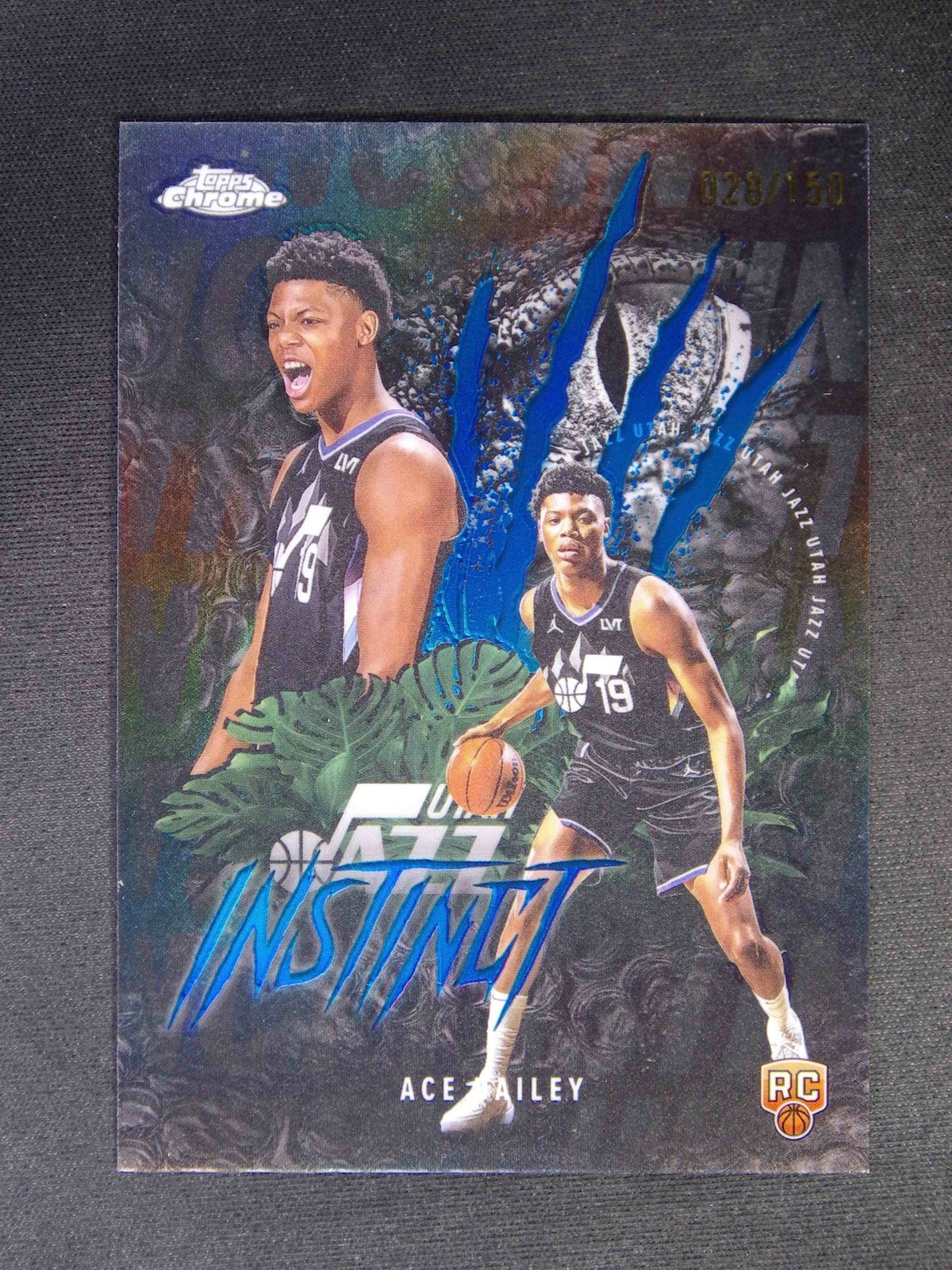 2025-26 Topps Chrome Ace Bailey RC Rookie Instinct Blue Refractor /150