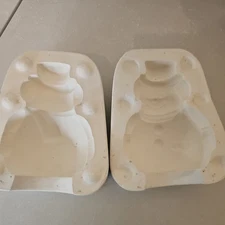 VINTAGE McNEES M-36 SNOWMAN WITH PIPE AND SCARF CERAMIC SLIP CAST MOLD