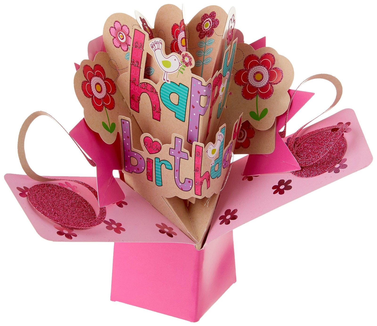 Happy Birthday Female Pop-Up Greeting Card Original Cards