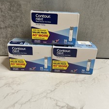 3x Contour Next Blood Glucose Test Strips 70ct. Exp 10/31/27