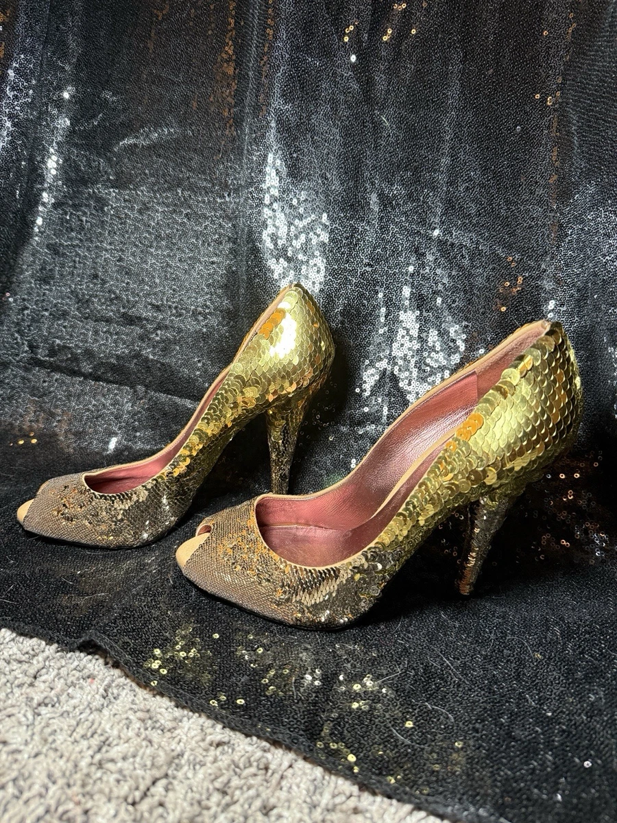 Gold Heels Miu Miu for sale | eBay