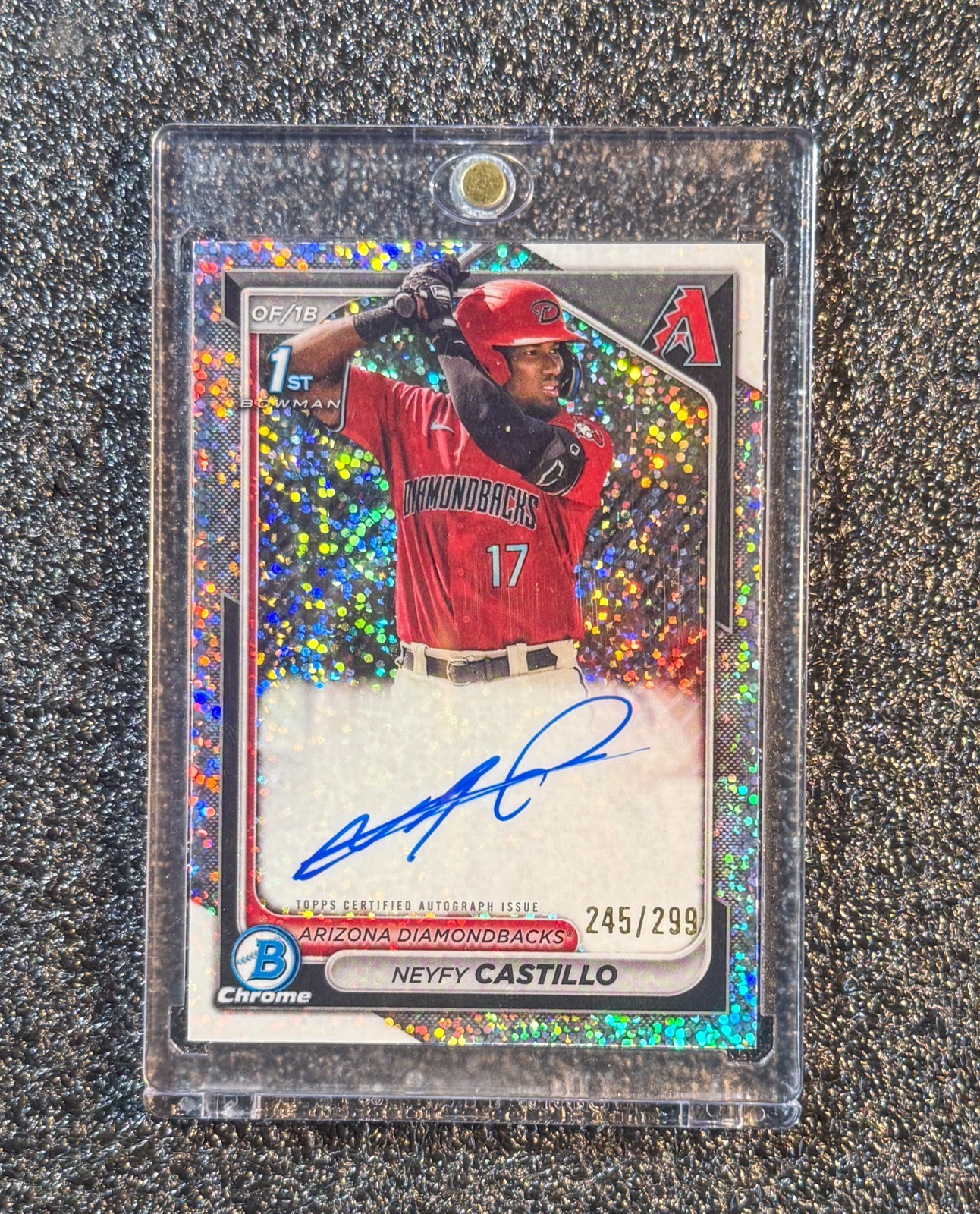 2024 Bowman Chrome Neyfy Castillo Auto Speckle Refractor /299 Autograph 1st