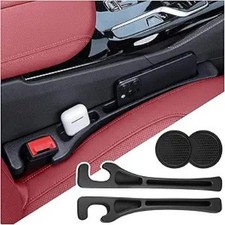 New Car Seat Gap Filler Organizer & Non-Slip Car Coasters for Cup Holders Set, M