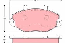Image of Front TRW-OE GDB1080 Brake Pad Set, disc brake for FORD,FORD (JMC),FORD AUSTRALI