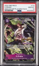 2024 ONE PIECE CHAMP 2023 TOP PLAYERS PACK #114 X DRAKE PSA 10