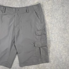 Plugg Shorts Mens 34 Gray Cargo Lightweight Board Short Pockets Inseam 12