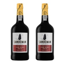 Sandeman Fine Ruby Port 2 x 75cl | Premium Portuguese Ruby Port | 19.5% ABV
