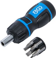 BGS 7898 Mini-Schraubendreher-Bit-Satz | Mit Ratschen-Drehgriff, Umschaltbar | 7