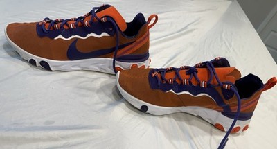 Nike React Element 55 Clemson Tigers Men's Athletic Sneakers Size 11 CK4796-800