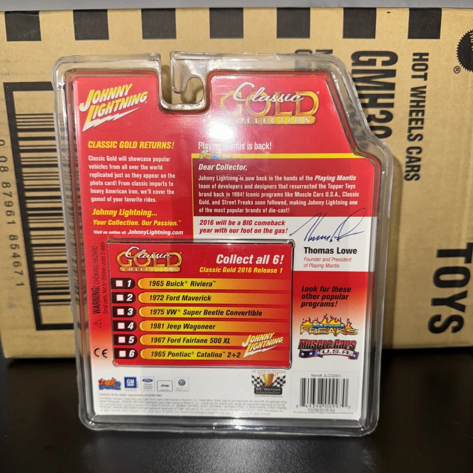 2016 Johnny Lightning Classic Gold 1965 BUICK RIVIERA Die Cast 1:64 (A27) - Image 2 of 2