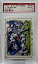Alan Ameche PSA 10-2008 Upper Deck Masterpieces ‘Preview’ -Colts, Wisconsin, HOF